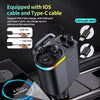 Chargeur de voiture multifonction avec écouteur airpods sans fil.