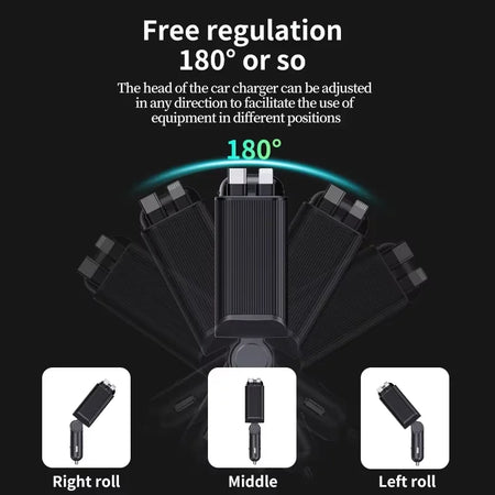 Chargeur de voiture multifonction avec écouteur airpods sans fil.
