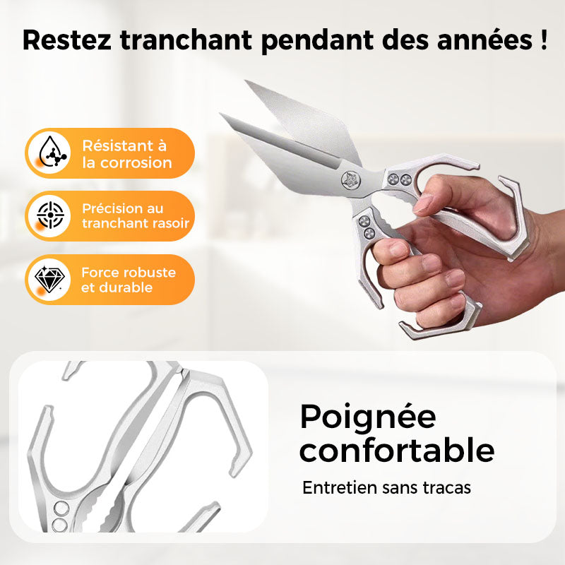 🏆💥Super Soldes: Ciseaux de Cuisine Multifonctionnels à 50 % de Réduction !