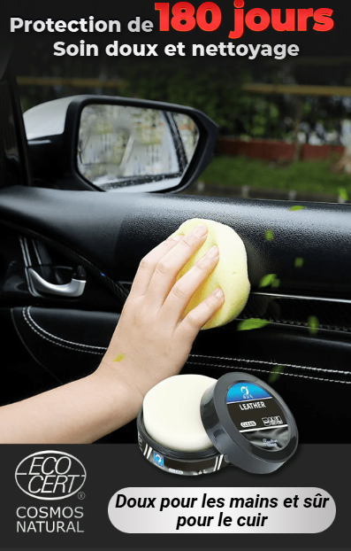 Crème de polissage du cuir pour voiture : Non collant, doux, satiné et sans odeur