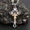 Collier croix de Jesus-Christ OR et ARGENT