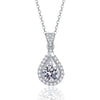 Collier de bijoux en moissanite en argent sterling 925 de 1 carat